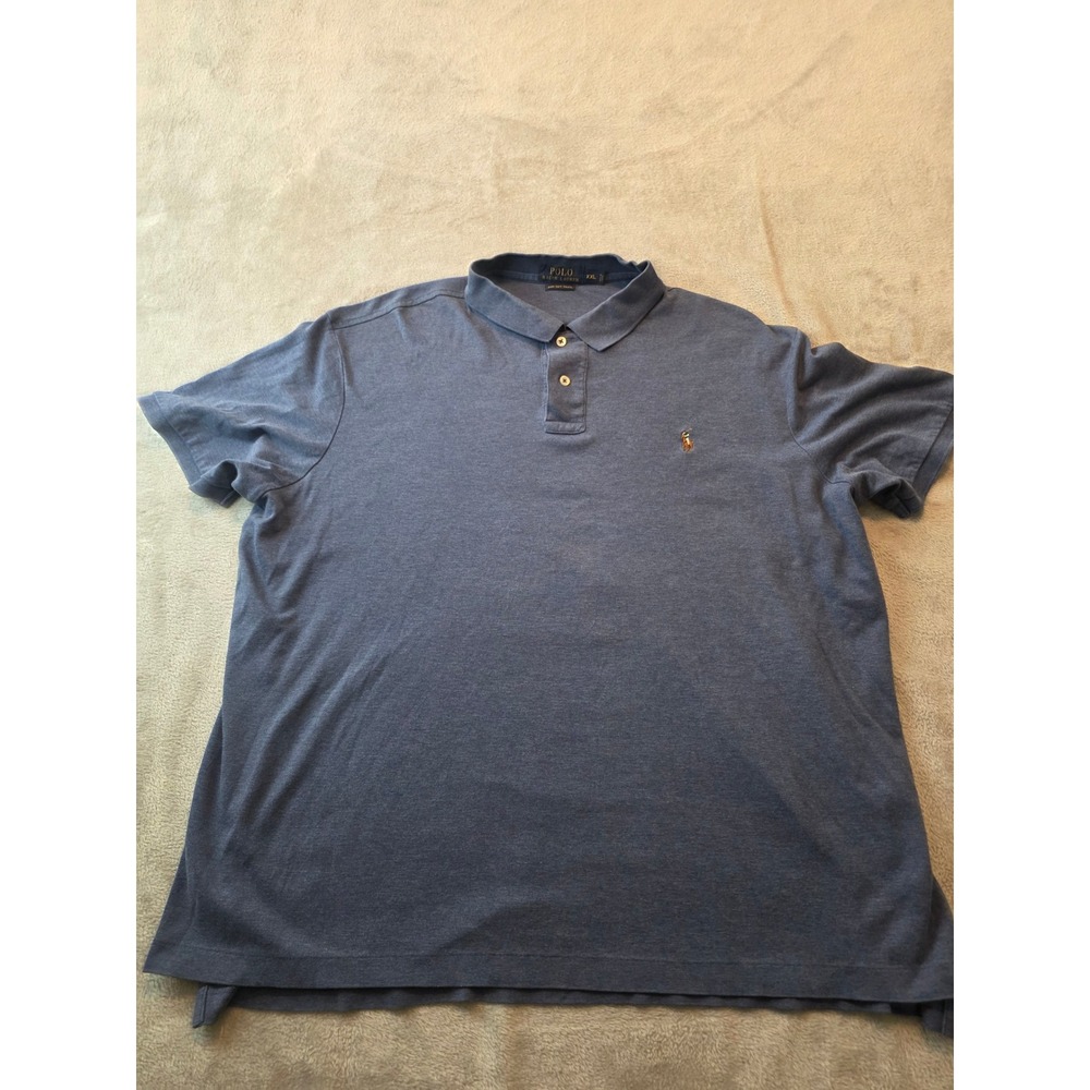 Polo Ralph Lauren Polo Shirt Mens XXL Blue Pima Soft Touch Short Sleeve